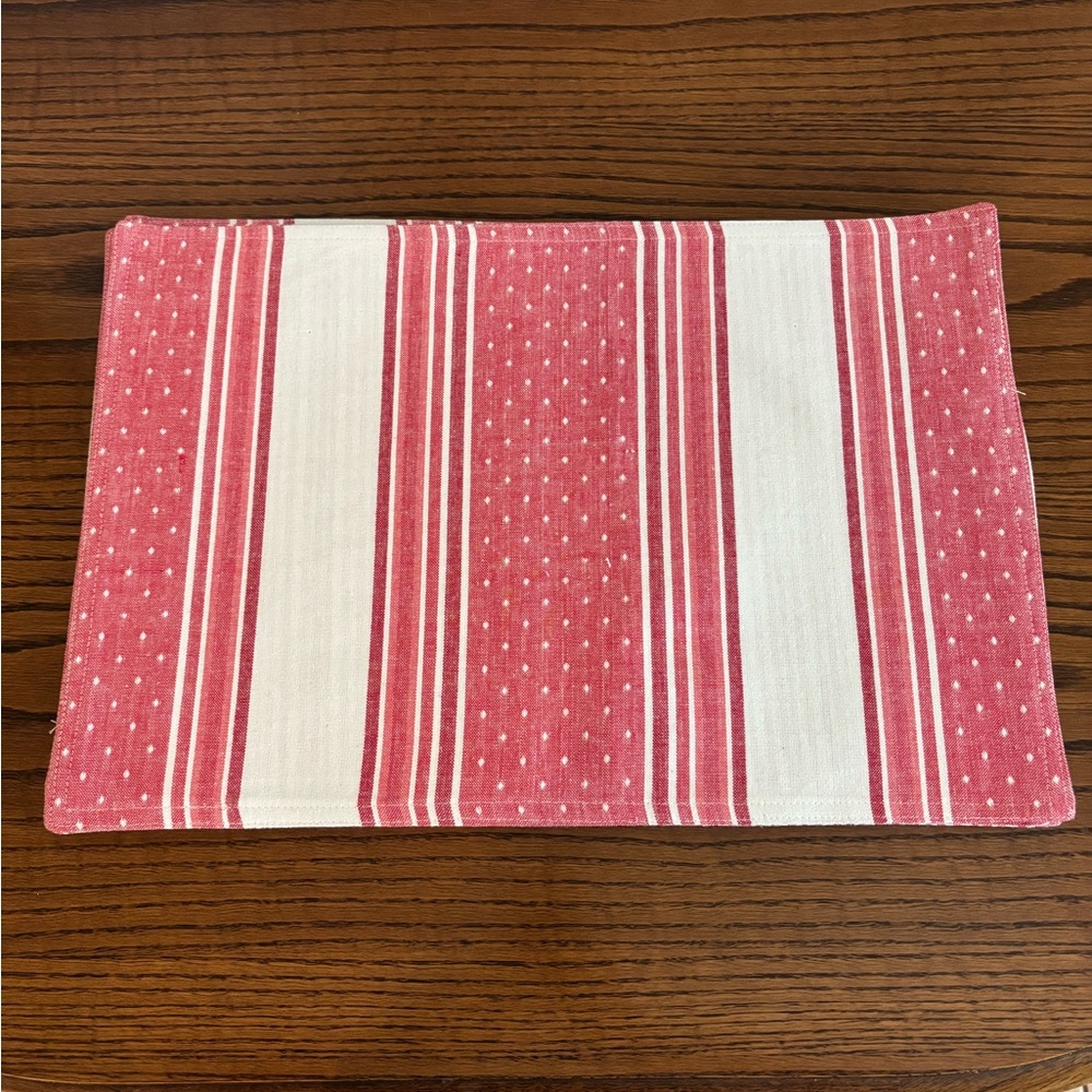 Style home Red and White Striped summer 4 Placemat